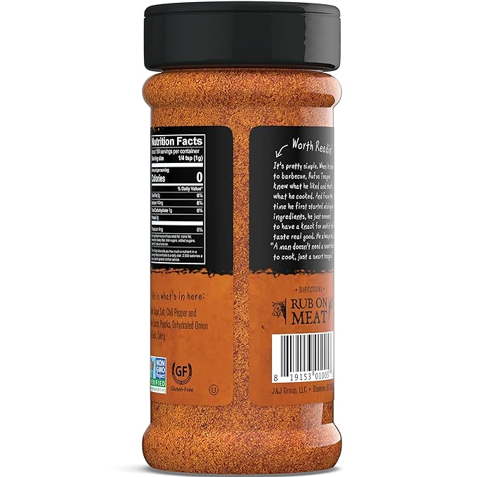 Rufus Teague Spicy Meat Rub, 6 Pack, Premium Barbecue Seasoning & Dry Rub for Smoking and Grilling