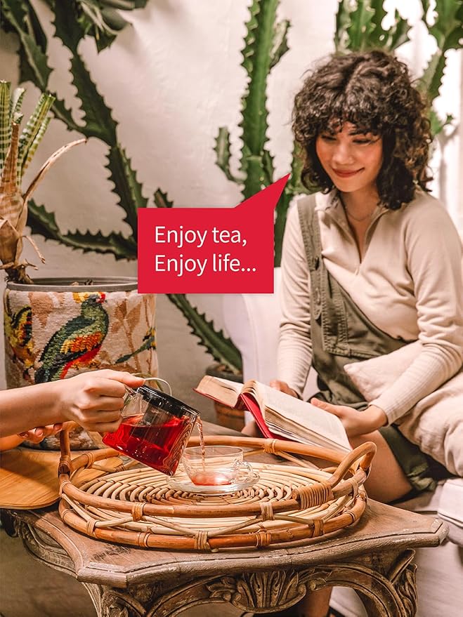 TeeLux Hibiscus Iced Tea, Family Sized Hibiscus Tea Bags, Natural Hibiscus Flowers Herbal Tea