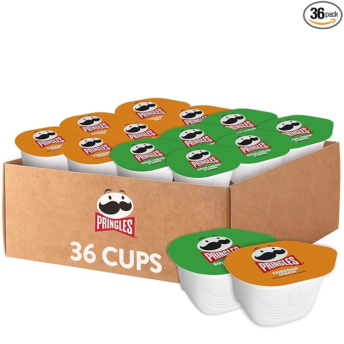 Pringles Potato Crisps Chips, Snack Stacks, Lunch Snacks, Office and Kids Snacks, Variety Pack (36