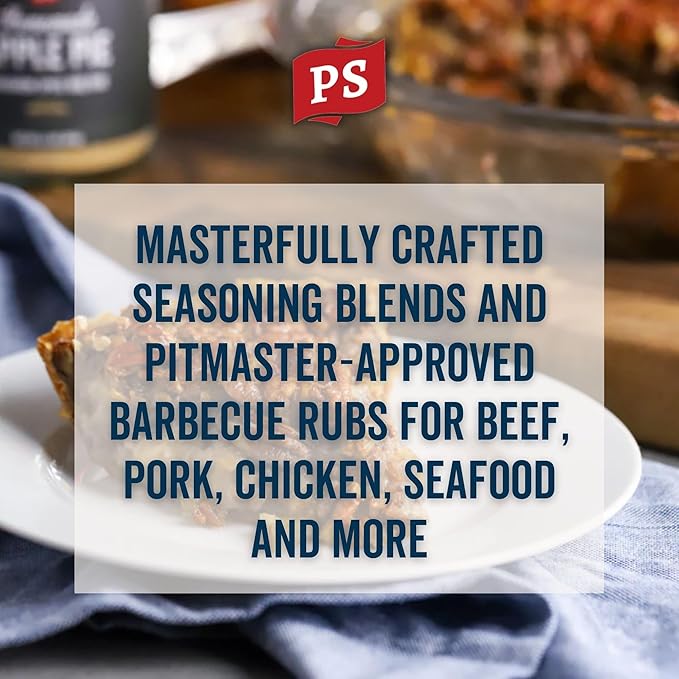 PS Seasoning Apple Pie Rub - Sweet and Smoky Cinnamon BBQ Seasoning for Smoking, Grilling, Baking