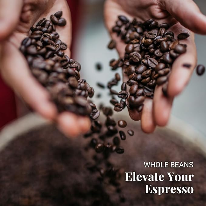 Caffe Vergnano 1882 Gran Aroma Whole Bean Arabica Medium Espresso Roast Coffee, 1.1lbs Bag