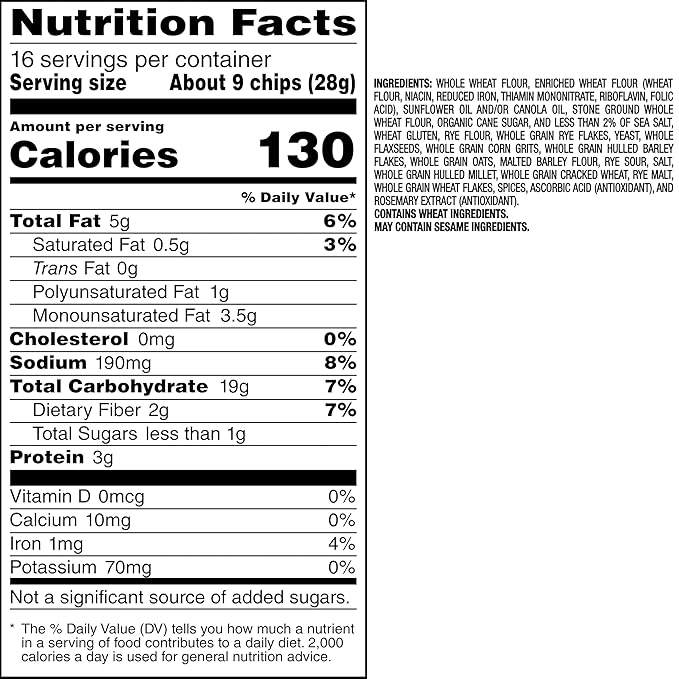 Stacy's Pita Chips, Multigrain, 16 oz Sharing Size Bag