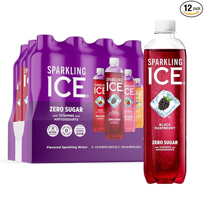 Sparkling Ice Purple Variety Pack, Flavored Water, Zero Sugar, with Vitamins and Antioxidants, 17