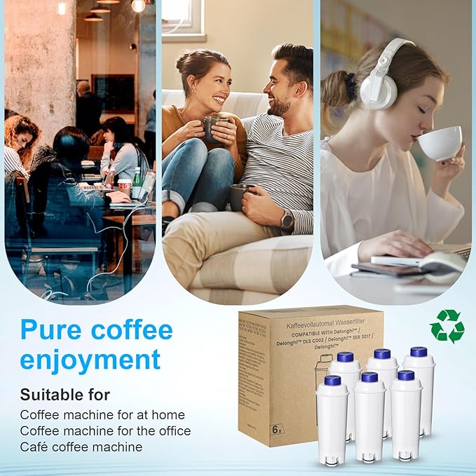 Coffee Machine Fitler, Delonghi Filter Replacement for DeLonghi DLSC002, Delonghi Magnifica Evo