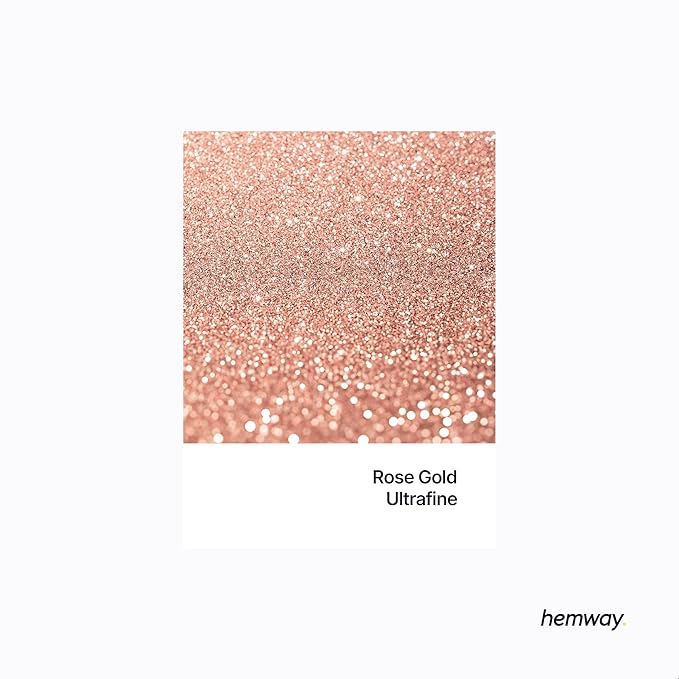 Hemway Premium Glitter Shaker - Rose Gold | 130g Ultrafine Metallic Flake Sequins for Resin & Epoxy