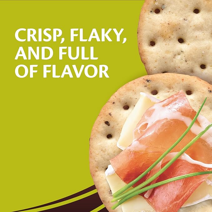Breton Gluten Free Olive Oil and Cracked Pepper Crackers Bulk (Pack of 6) - Entertaing Pack