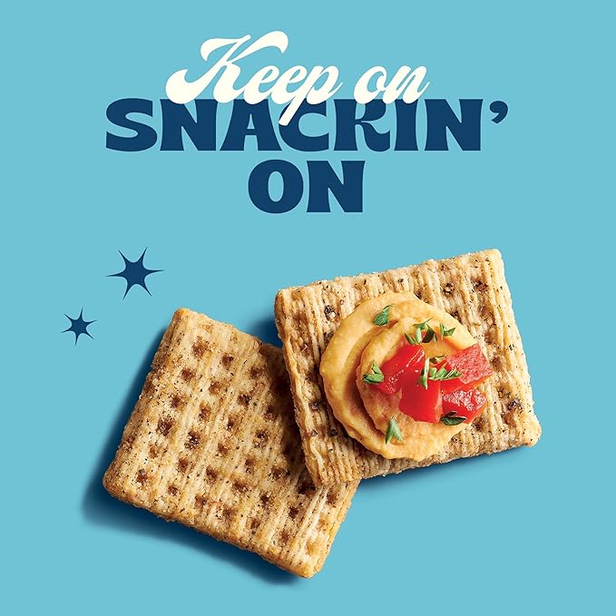 Back to Nature - Cracked Black Pepper Whole Wheat Crackers - Non-GMO, Made with Whole Grain Wheat &