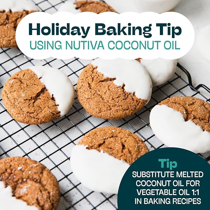 Nutiva Organic Coconut Oil with Non-Dairy Butter Flavor, 14 Ounce (Pack of 2), USDA Organic