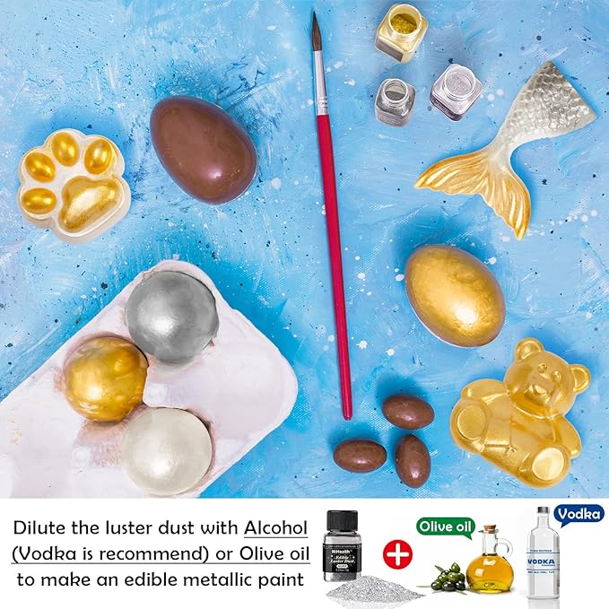 NiHome Edible Food-Grade Glitter Powder Glimmer Luster Dust Metallic Fancy Food Decorating Sprinkle