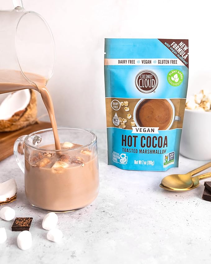 Dairy-Free Instant Hot Cocoa Mix with Vegan Marshmallows - Creamy, Natural Colorado Cocoa