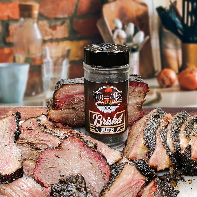10-42 BBQ Brisket Rub (NO MSG) 10.5 oz - All-Natural Spice Seasoning for Steak, Rib, Meat - Beef