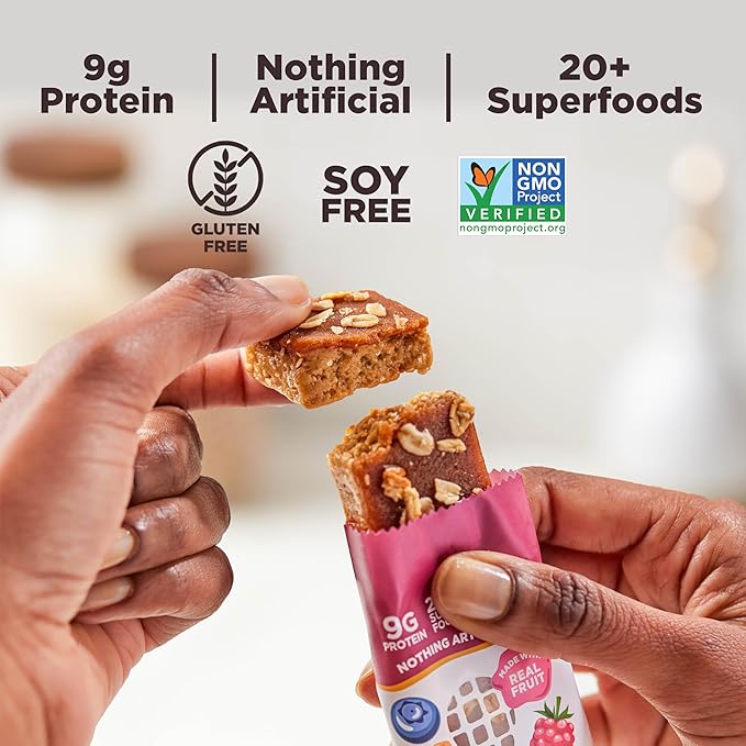 Perfect Bar Fruit Crisp, Mixed Berry Nut Butter Protein Bar, Protein Snack, Gluten Free, Soy Free