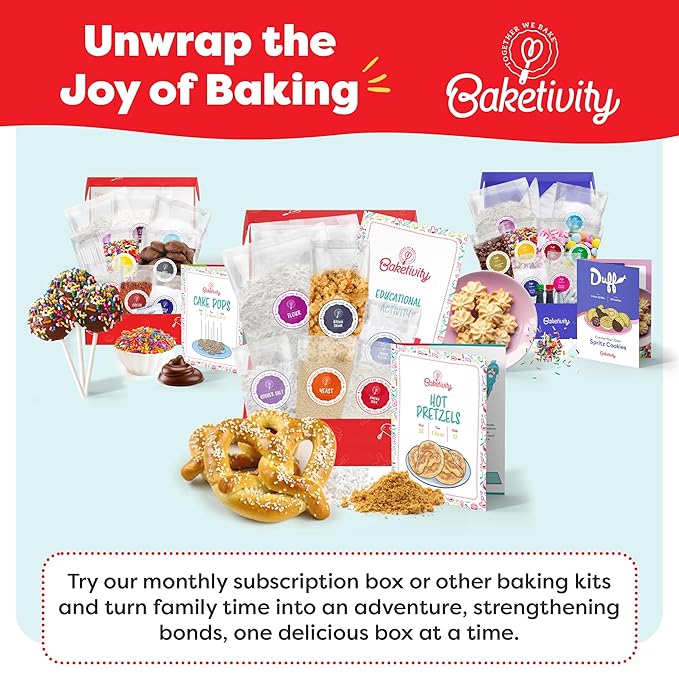 Pretzel Making Kit - Real Cooking Set for Kids Ages 5-12+ with Recipe and Ingredients - Kids Baking