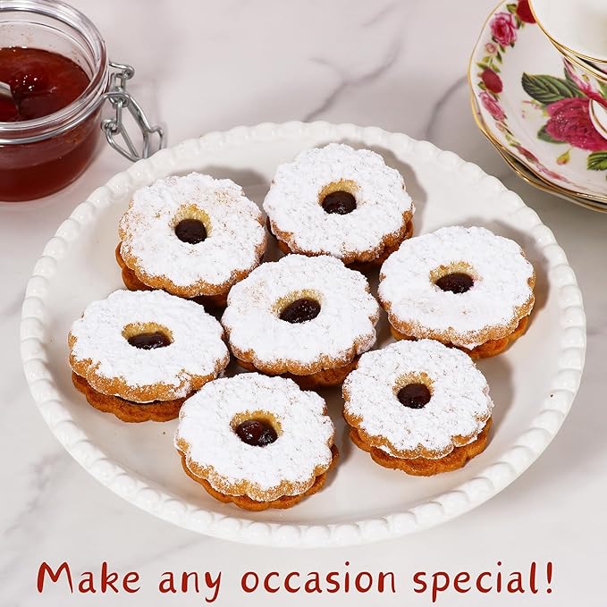Linzer Tart Cookies | 10 Individually Wrapped Shortbread Cookies | Fresh & Delicious Italian