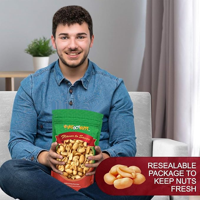 Roasted Unsalted Peanuts 5 Pounds (80oz) By We Got Nuts ??Premium Quality Kosher Peanut ??Healthy &