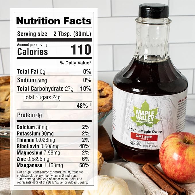 Maple Valley Organic Pure Maple Syrup, Amber and Rich, Better Than Pancake Syrup, Use for Coffee or