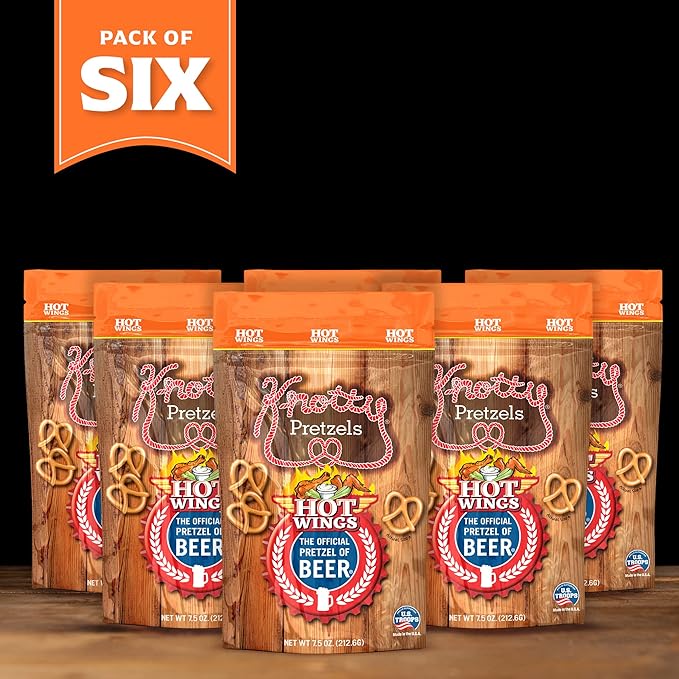 Knotty Pretzels ?쏷he Official Pretzel of Beer??7.5 oz Individual Seasoned Pretzels in Resealable