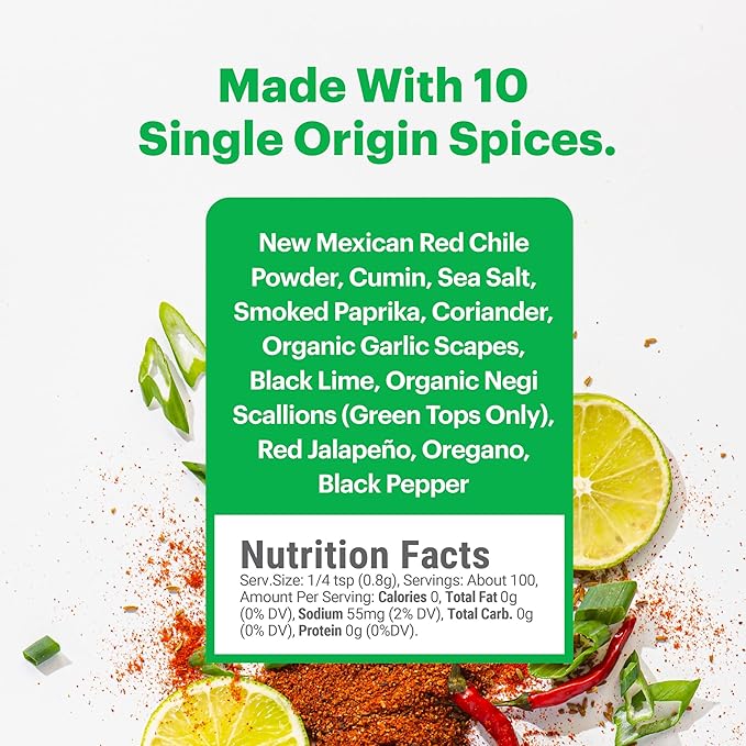 Gourmend Foods Taco Seasoning – Low FODMAP Certified, Filler Free, Gluten Free, Single Origin