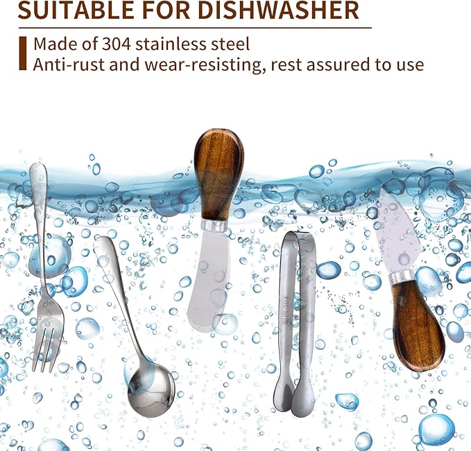 Charcuterie Accessories (20 Pcs), Cheese Spreaders for Charcuterie Board, Mini Serving Spoons