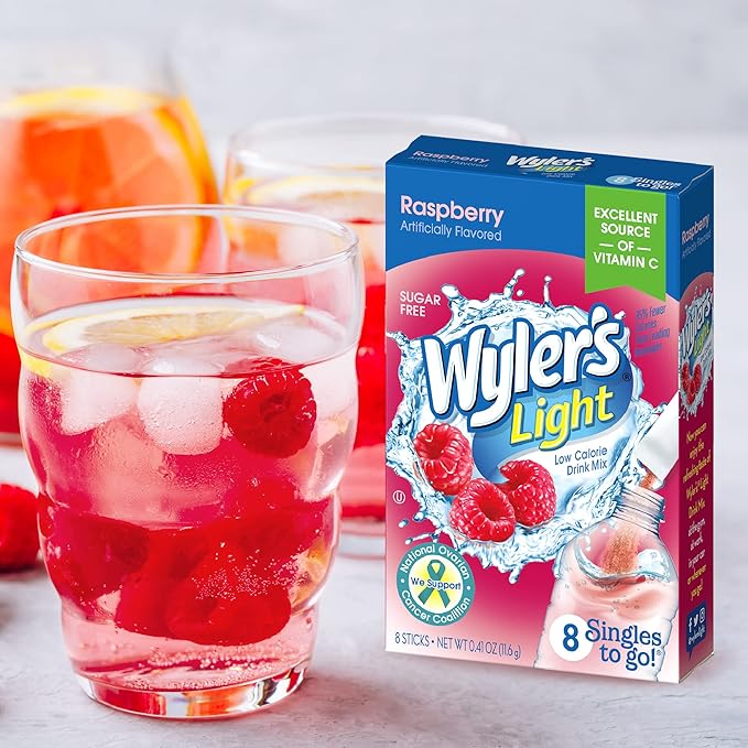 Wyler's Cool Raspberry Singles to Go - 3 Boxes - 8 Packets Each