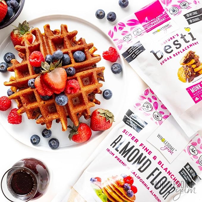 Wholesome Yum Besti Natural Sugar Substitute - Keto Granulated Monk Fruit Sweetener Blend With