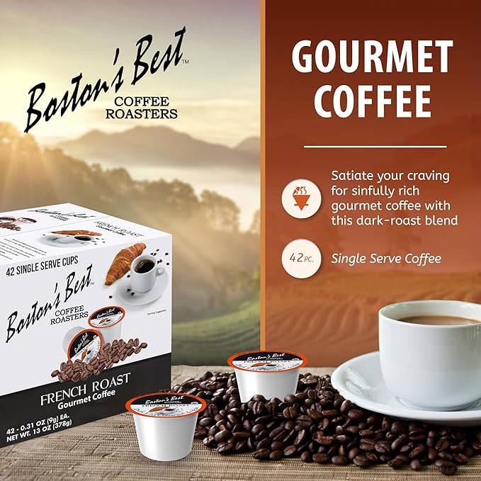 Boston’s Best - Rich & Bold French Roast Gourmet Delectable Dark Roast Coffee, Compatible with