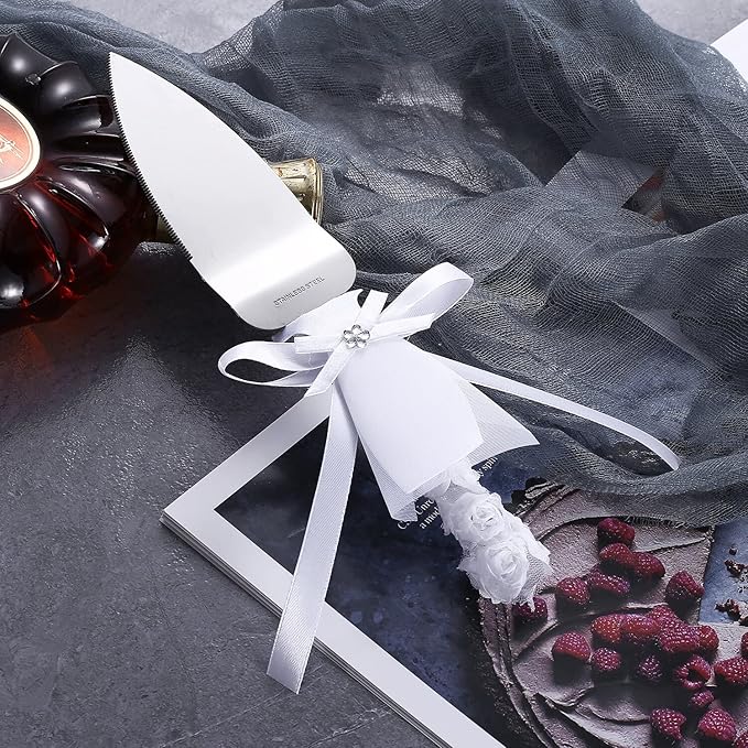 TANG SONG Rustic Wedding Cake Knife and Serving Set Bride & Groom Feature Wedding Cake Knife &