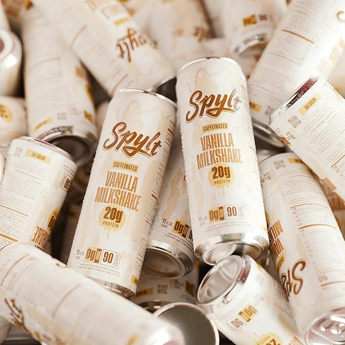 High Protein Vanilla Milkshake with 60mg Caffeine & 20g Protein - 90 Calories, Ready to Drink
