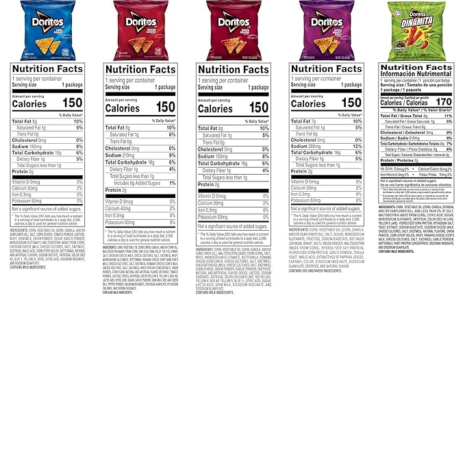 Fl逵v棘r筠d Tortilla Chi?s Variety Pack Doritos Variety