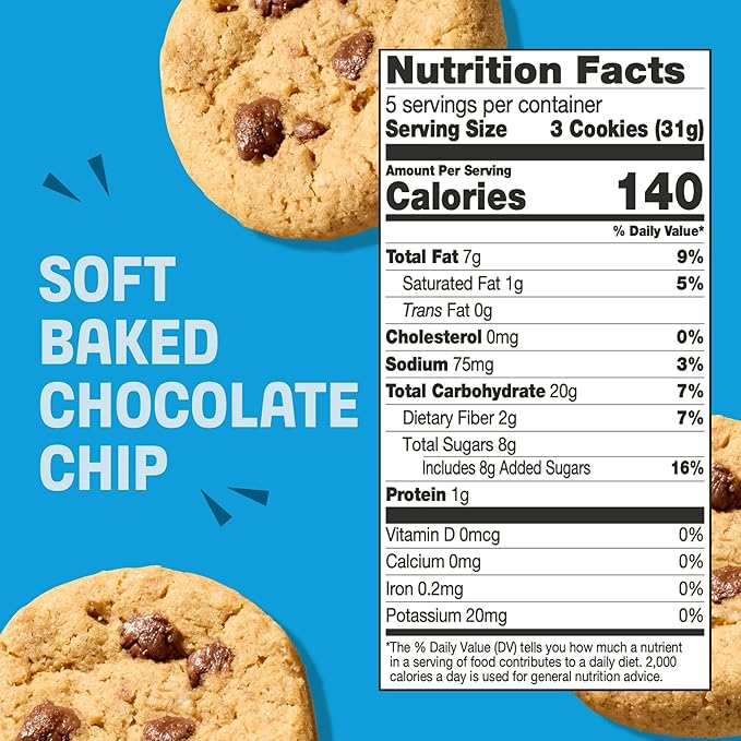 Partake Gluten Free Soft Baked Chocolate Chip Cookies - Vegan - Free From the Top 9 Allergens