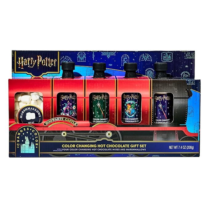 HARRY POTTER, Color Changing Hot Chocolate Gift Set, Includes 4 Bottles of Color Changing Hot Cocoa