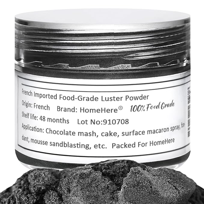 HomeHere Edible Luster Dust Food-Grade Glimmer Powder Glitter for Cake Decorating 7g, Edible