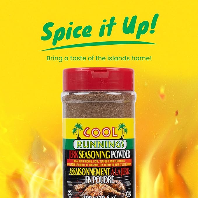 Cool Runnings Jerk Seasoning 300g - Bold Enpoudre Style Seasoning for Marinating, Grilling, Baking
