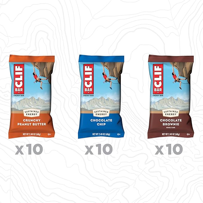 CLIF BAR - Variety Pack - 3 Flavors - Made with Organic Oats - Energy Bars - Non-GMO - Plant Based
