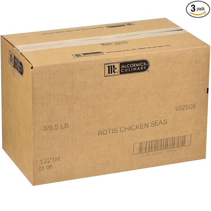 McCormick Culinary Rotisserie Chicken Seasoning, 6.5 lb (Pack of 3) - Three 6.5 Pound Containers of