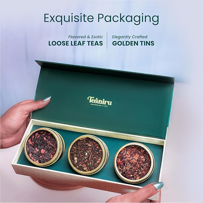 Teaniru, Novelty Tea Collection | 3 Loose Leaf Tea Sampler | Tea Variety Pack - Assortment of