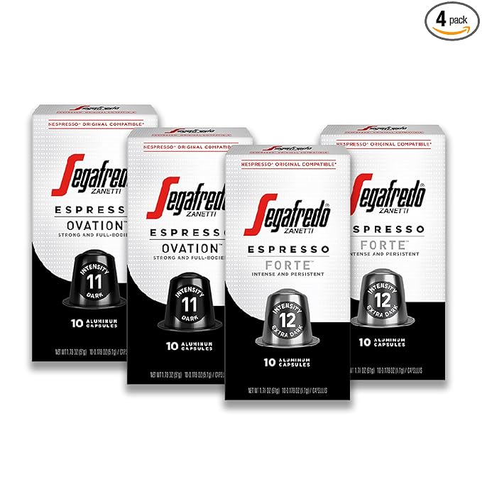 Segafredo Zanetti Espresso Capsules – Aluminum Pods for Nespresso Original Machines – Ovation &