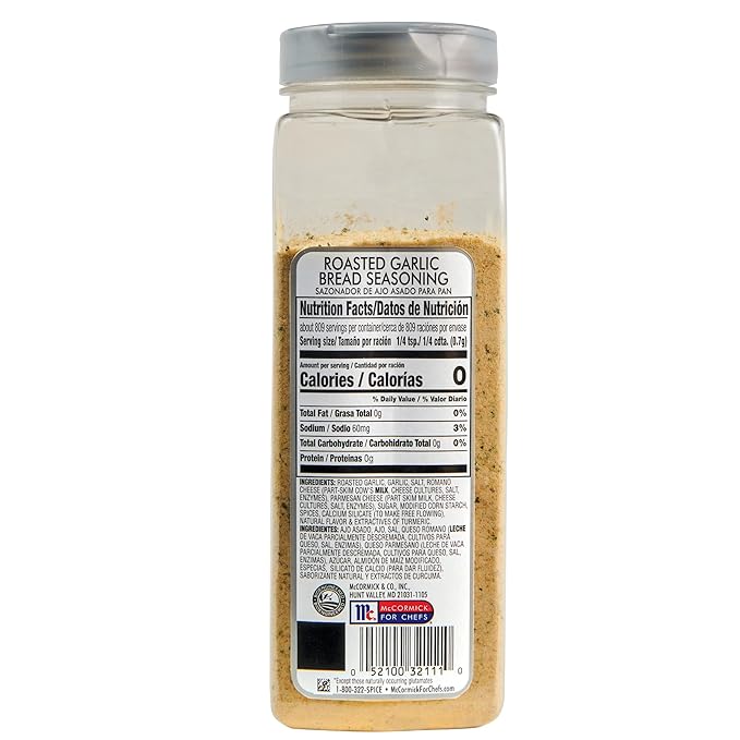 McCormick Culinary Roasted Garlic Bread Seasoning, 20 oz - One 20 Ounce Container of Garlic