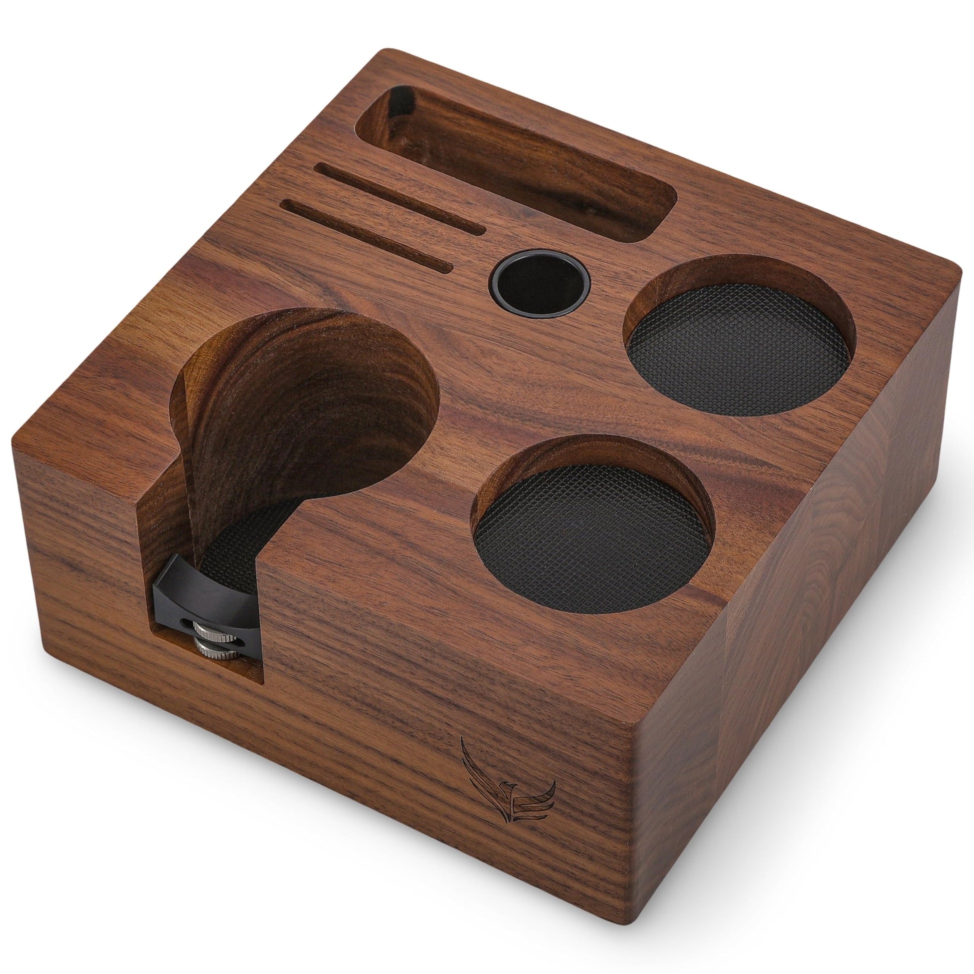 KNODOS Walnut 54 mm Espresso Tamping Station for Breville