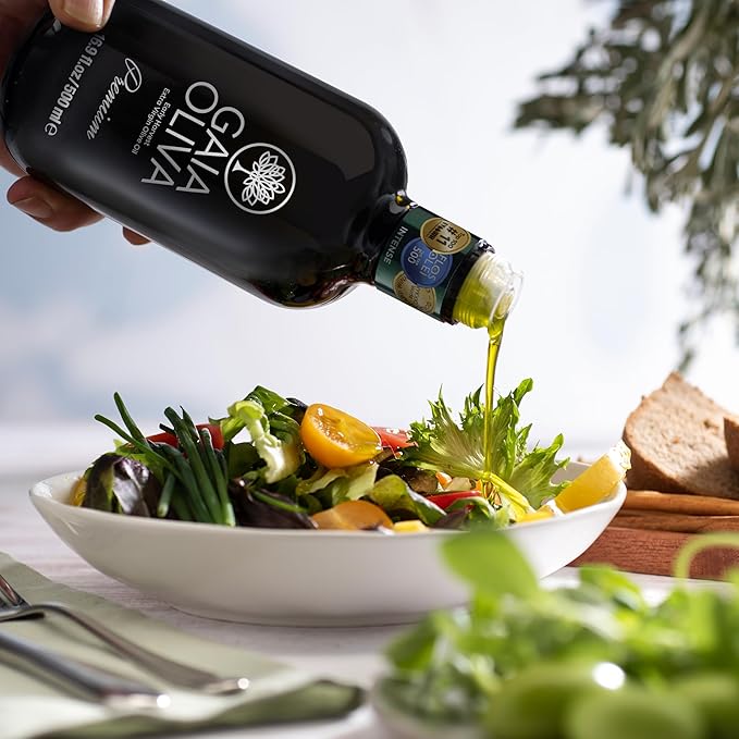 Gaia Oliva Cold Press Extra Virgin Olive Oil, Early Harvest Robust Fresh Premium Olive Oil from
