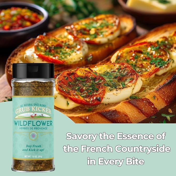 Grub Kicker Herbs de Provence Seasoning Blend - 1.8 oz. - Premium French Herb Mix with Oregano