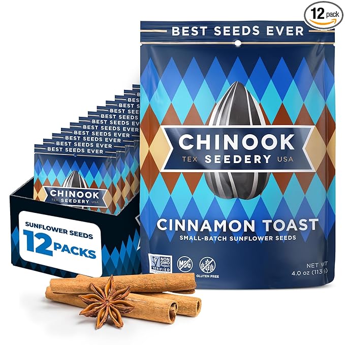 Chinook Seedery Roasted Jumbo Sunflower Seeds - Keto Snacks - Best For Snack Packs - Gluten Free