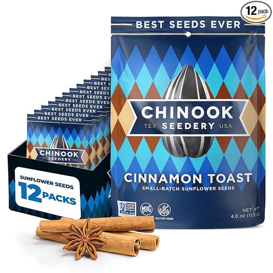 Chinook Seedery Roasted Jumbo Sunflower Seeds - Keto Snacks - Best For Snack Packs - Gluten Free