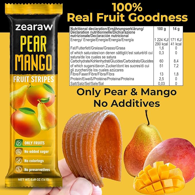 ZEARAW Healthy Fruit Snacks for Adults and Kids ??30 Organic Fruit Leather with Dried Black