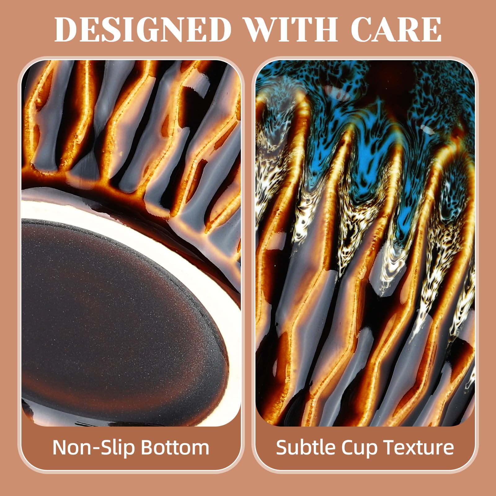 20oz Large Ceramic Coffee Mugs Unique Big Pottery Coffee Mug Microwave Safe Cool Stoneware Cups for