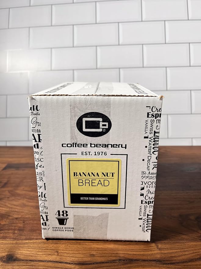 Banana Nut Bread Coffee Pods by Coffee Beanery | 96ct Bulk Medium Roast Arbica Coffee