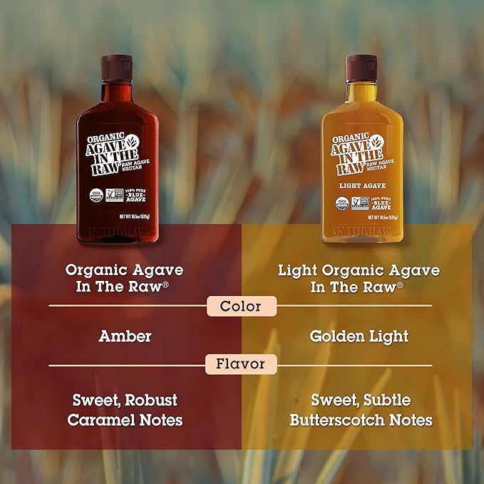 Organic Agave In The Raw Agave Nectar, 18.5 oz., 8 Pack, Made With Organic Blue Agave From Mexico