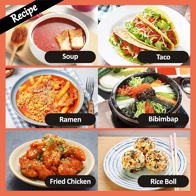Yimi Kimchi and Beef Seasoning Mix, Spicy Flavor, Finely Ground Powder for Stew, Soup, Noodles