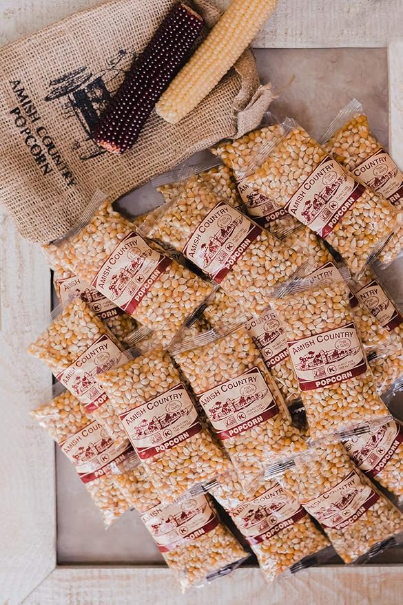 Amish Country Popcorn | 24 (4oz Bags) Baby Yellow Popcorn | Old Fashioned, Non-GMO and Gluten Free
