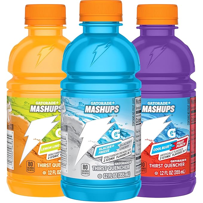Gatorade Thirst Quencher, Mashups Variety Pack, Cool Blue-Fruit Punch, Lemon-Lime-Orange, Glacier